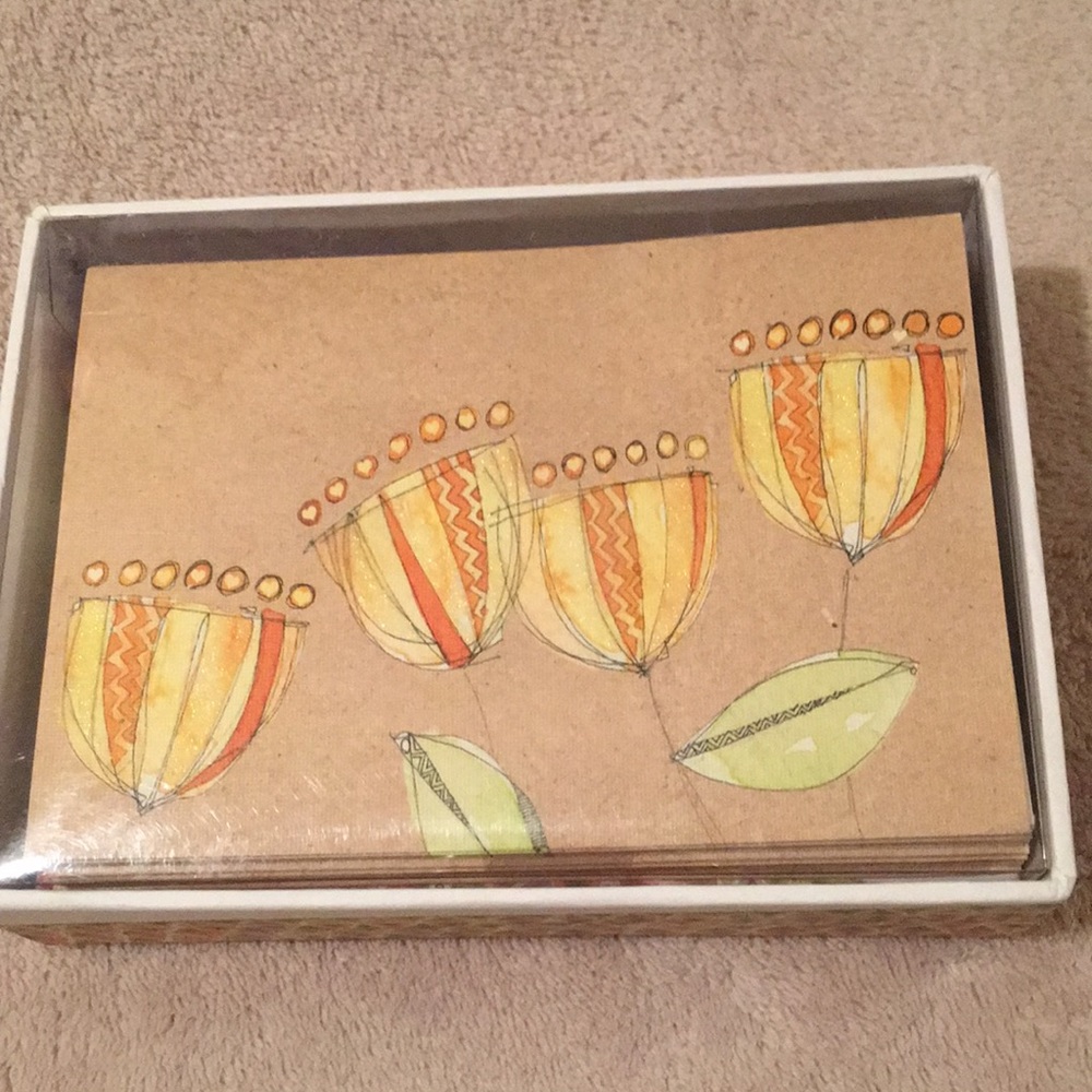 Yellow flower Pictura Greeting Cards set of 14 NWT